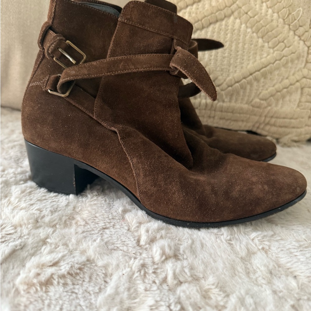 Saint Laurent    Brown Suede Ankle Boots 36.5 / 6